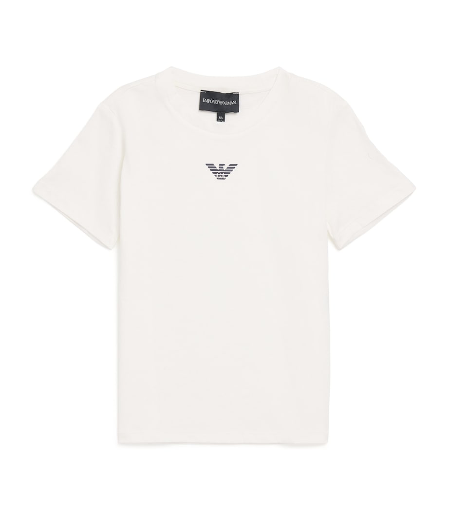 Cotton Logo T-Shirt (4-16 Years) OFF WHITE / NAVY HD Image 1