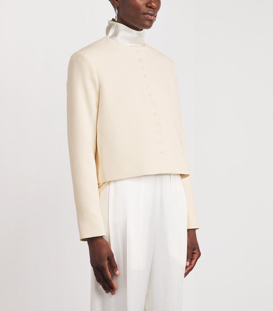 Almada Label Womens Cropped Funda Jacket Cream Image 4