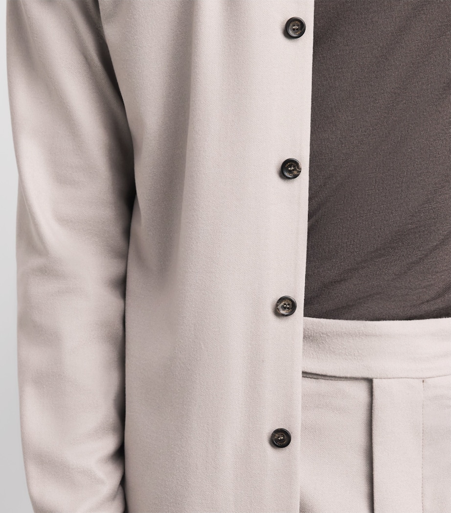 Colombo Mens Wool-Blend Overshirt Light Beige Image 3