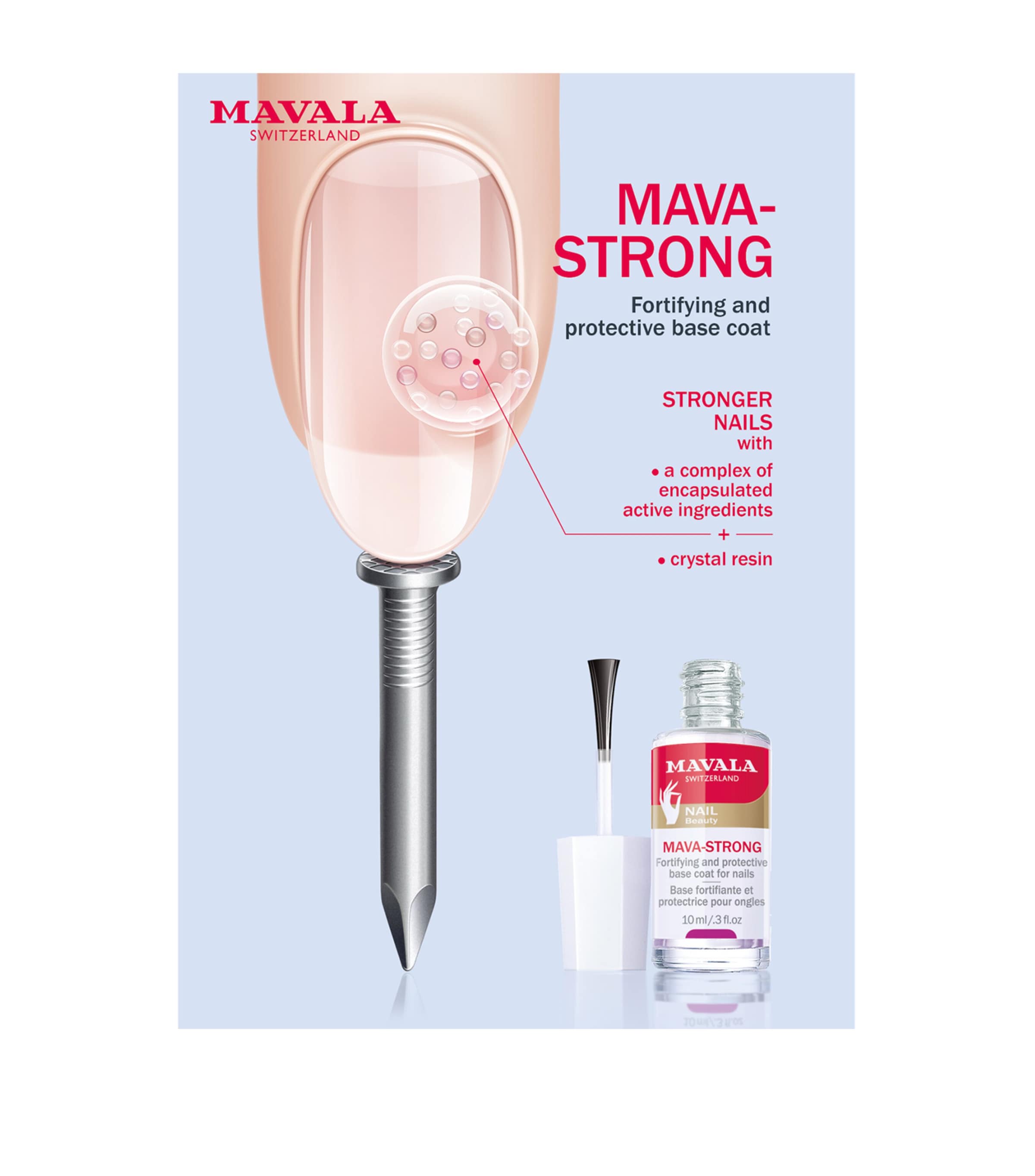 Mava-Strong Base Coat (10ml) NO COLOUR Image 2