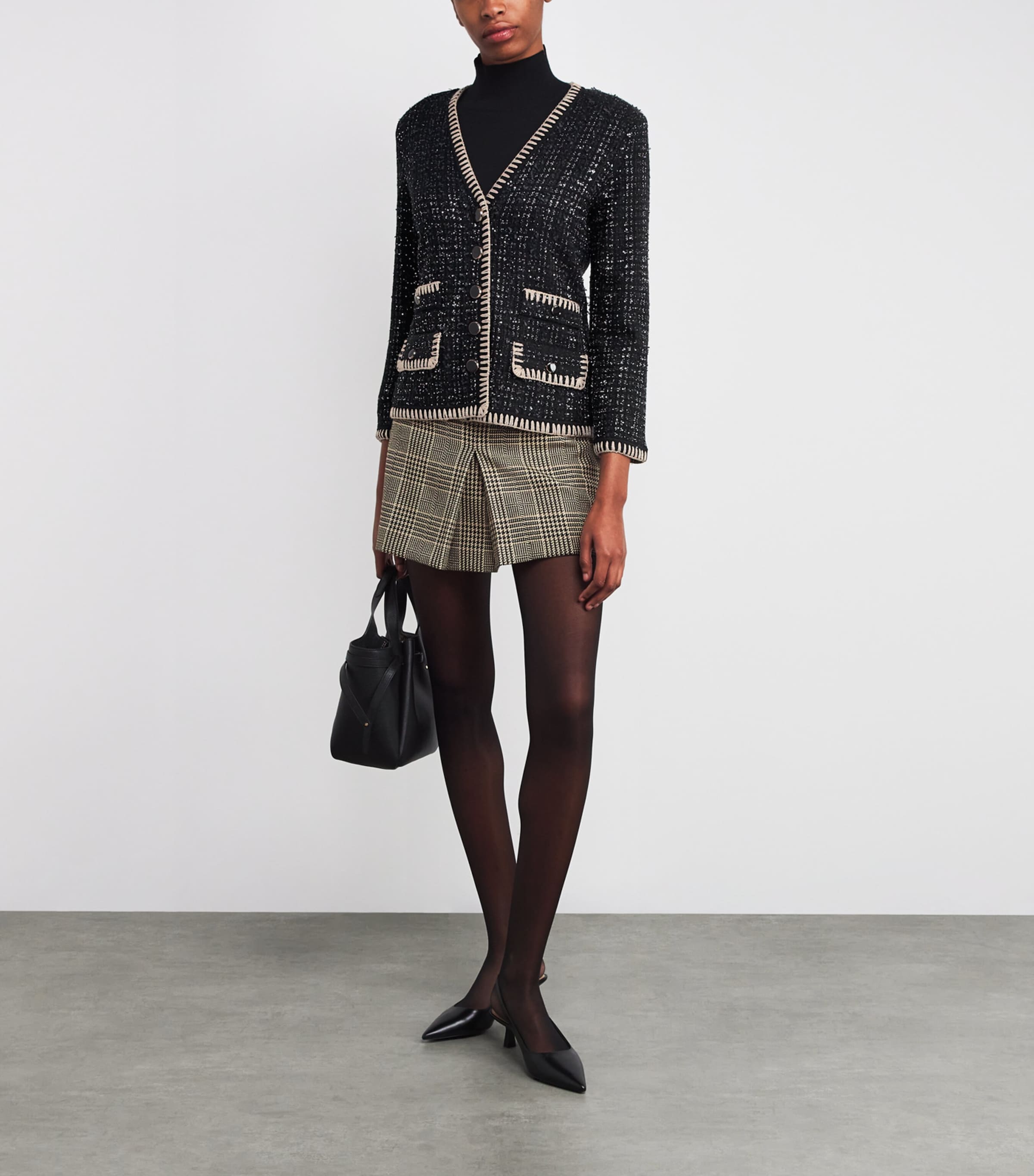 Tweed Ceriani Jacket B0002 BLACK Image 2