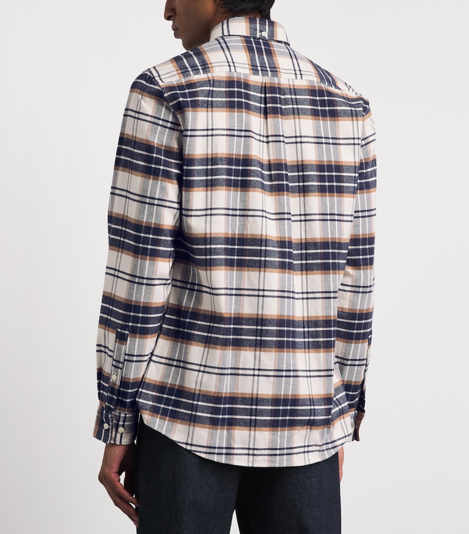 Barbour Mens Check Portdown Shirt Ecru Image 5