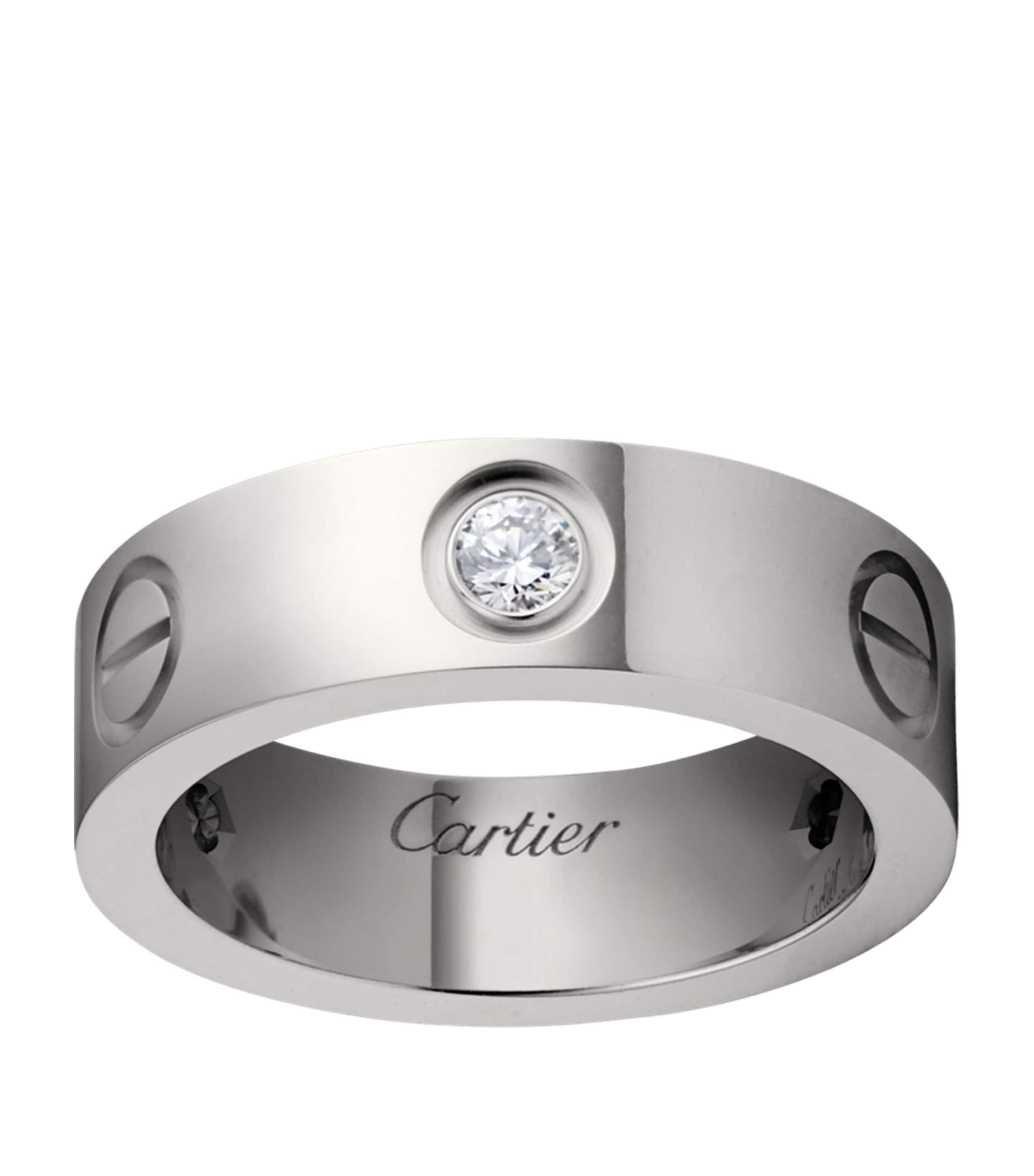 Cartier White Gold and Diamond LOVE Ring Harrods UK