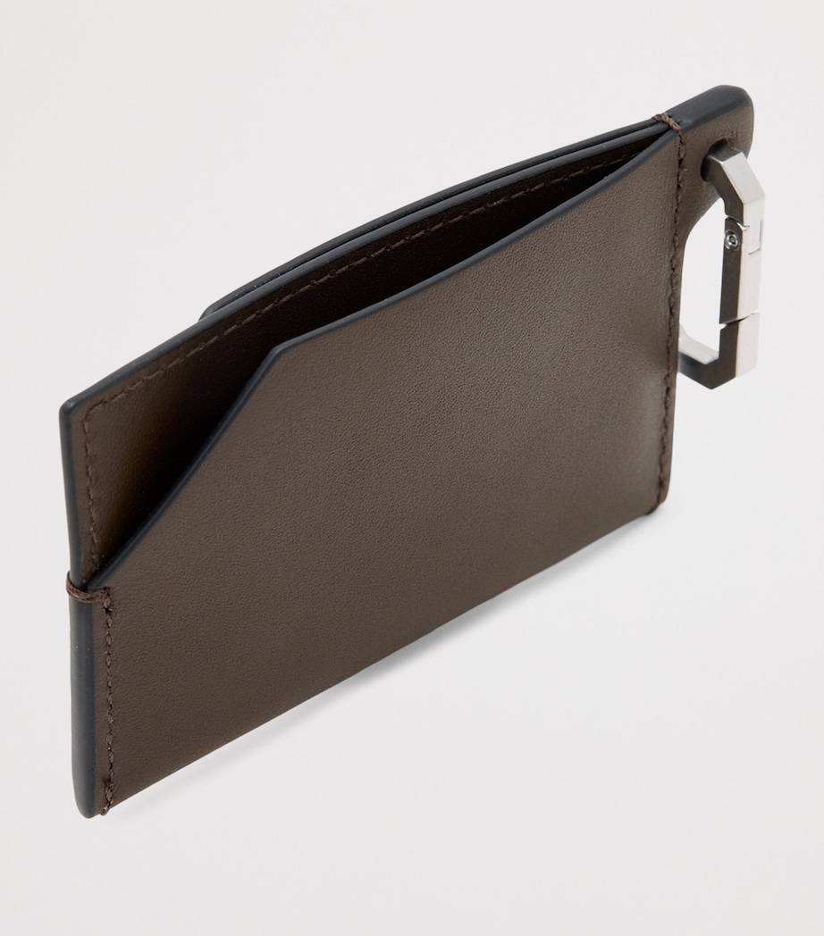 Leather Hex Card Holder FANGO BROWN Image 2