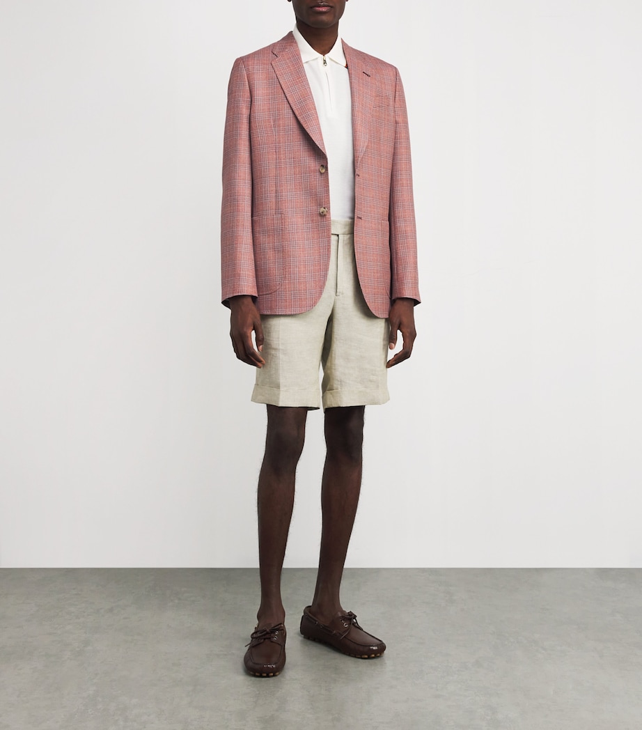 Wool Check Blazer 24_CORAL RED Image 2
