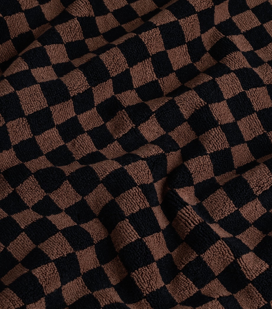 Check Beppu Bath Mat (50cm x 80cm) TABAC / NOIR Image 4