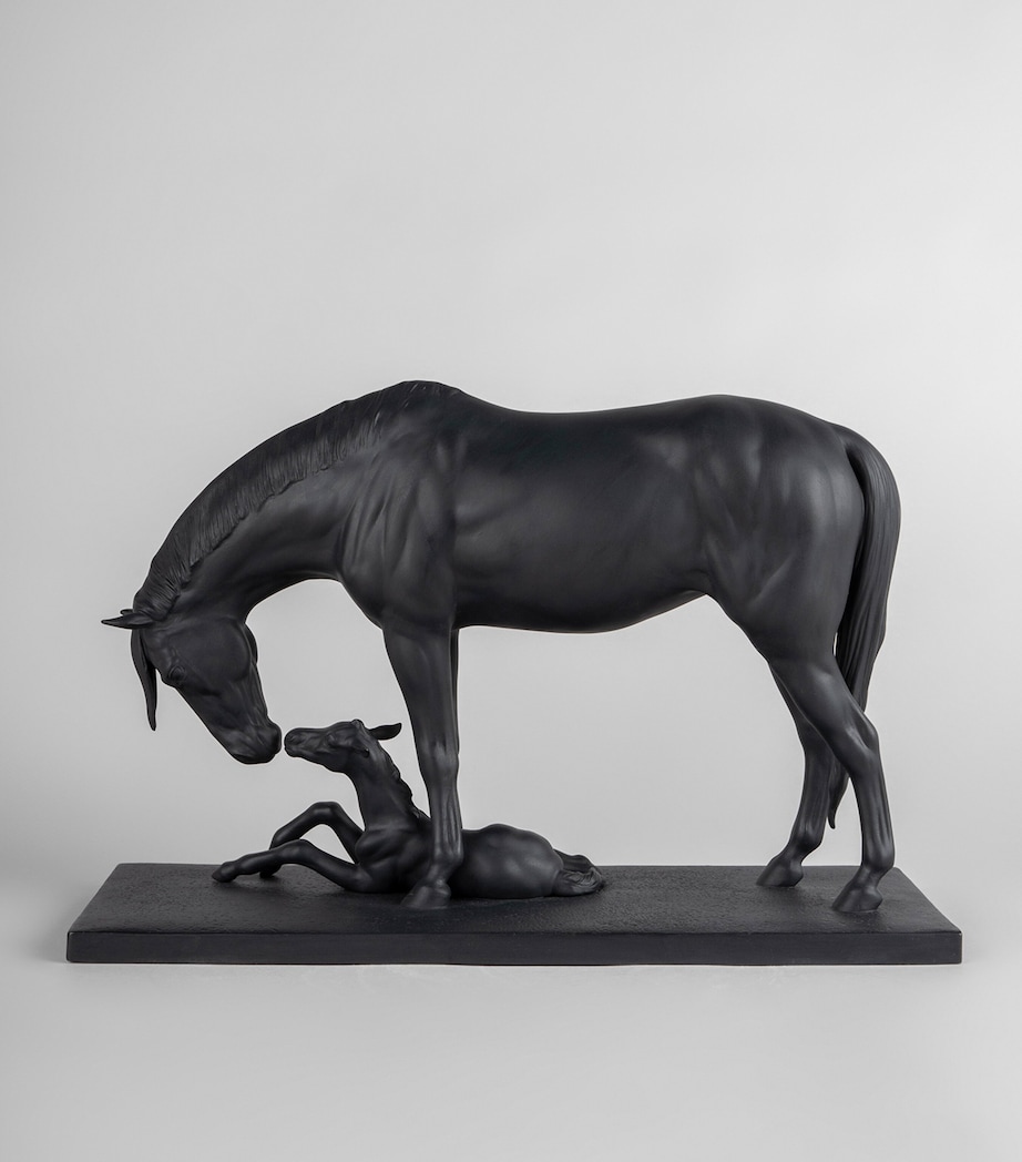 Mare and Foal Figurine BLACK Image 4