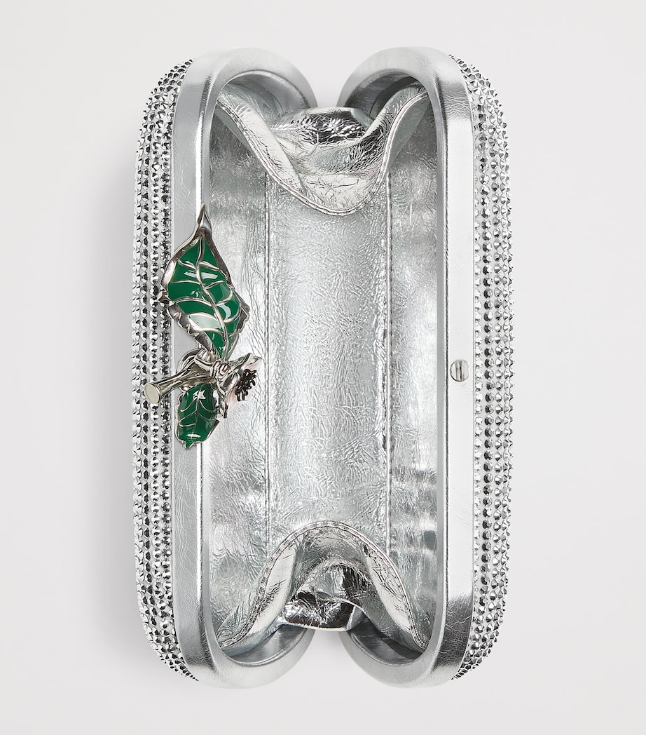Leather Crystal Knot Minaudière Clutch Bag 1904 Image 3