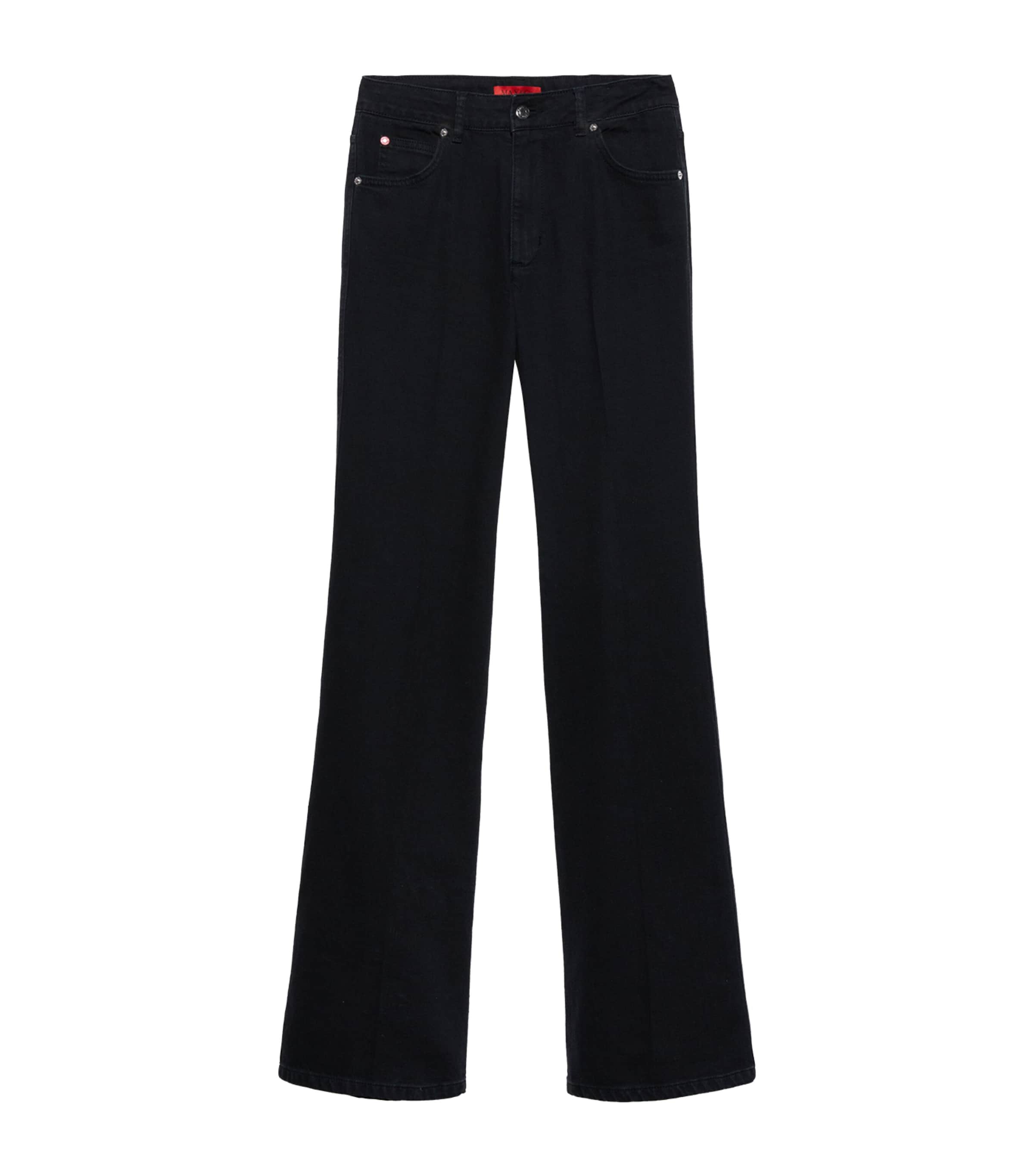 Max & Co High-rise Flared Jeans In Black
