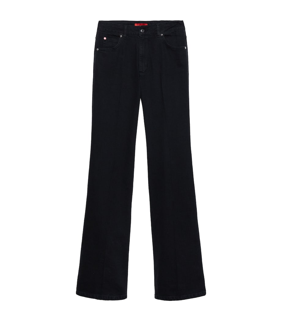 High-Rise Flared Jeans BLACK Image 1