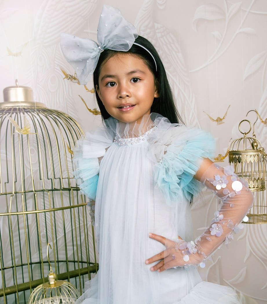 Tutu Du Monde Crystal Bow Headband Illusion Blue Image 2