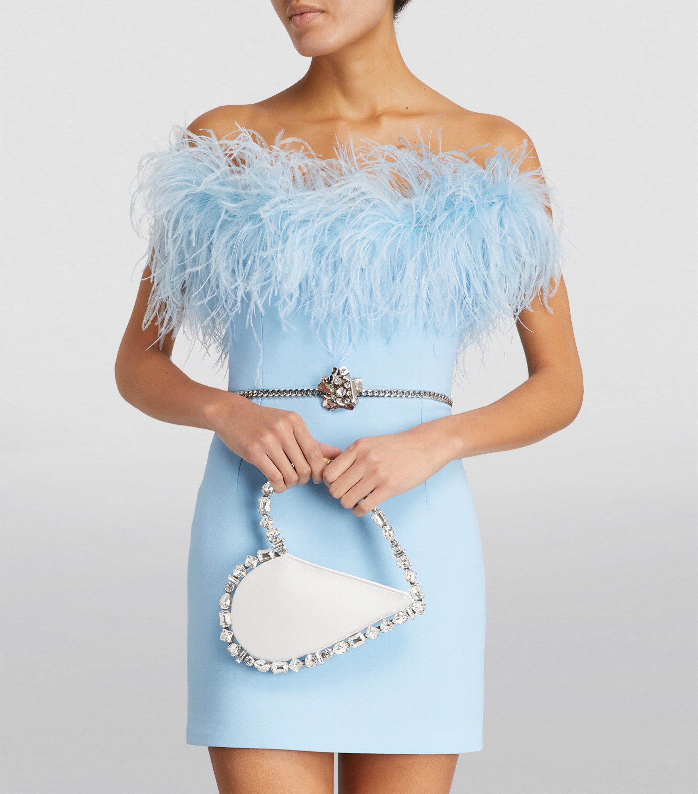 L'Alingi Embellished Taliya Love Clutch Bag White Image 4
