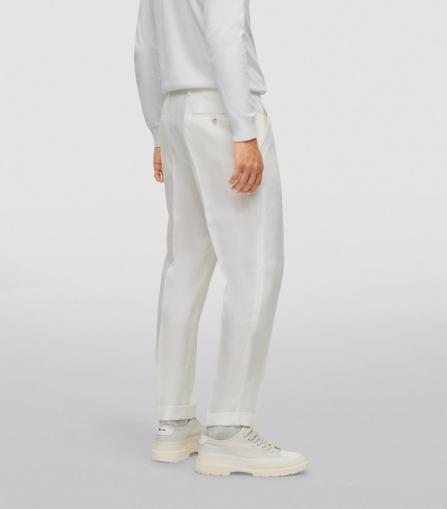 Linen Tailored Trousers 100 Image 4