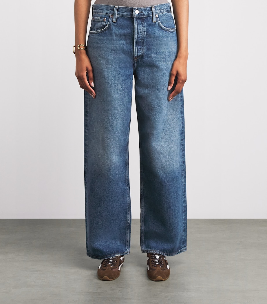 AGOLDE Womens Low-Slung Baggy Jeans Sltin Image 4