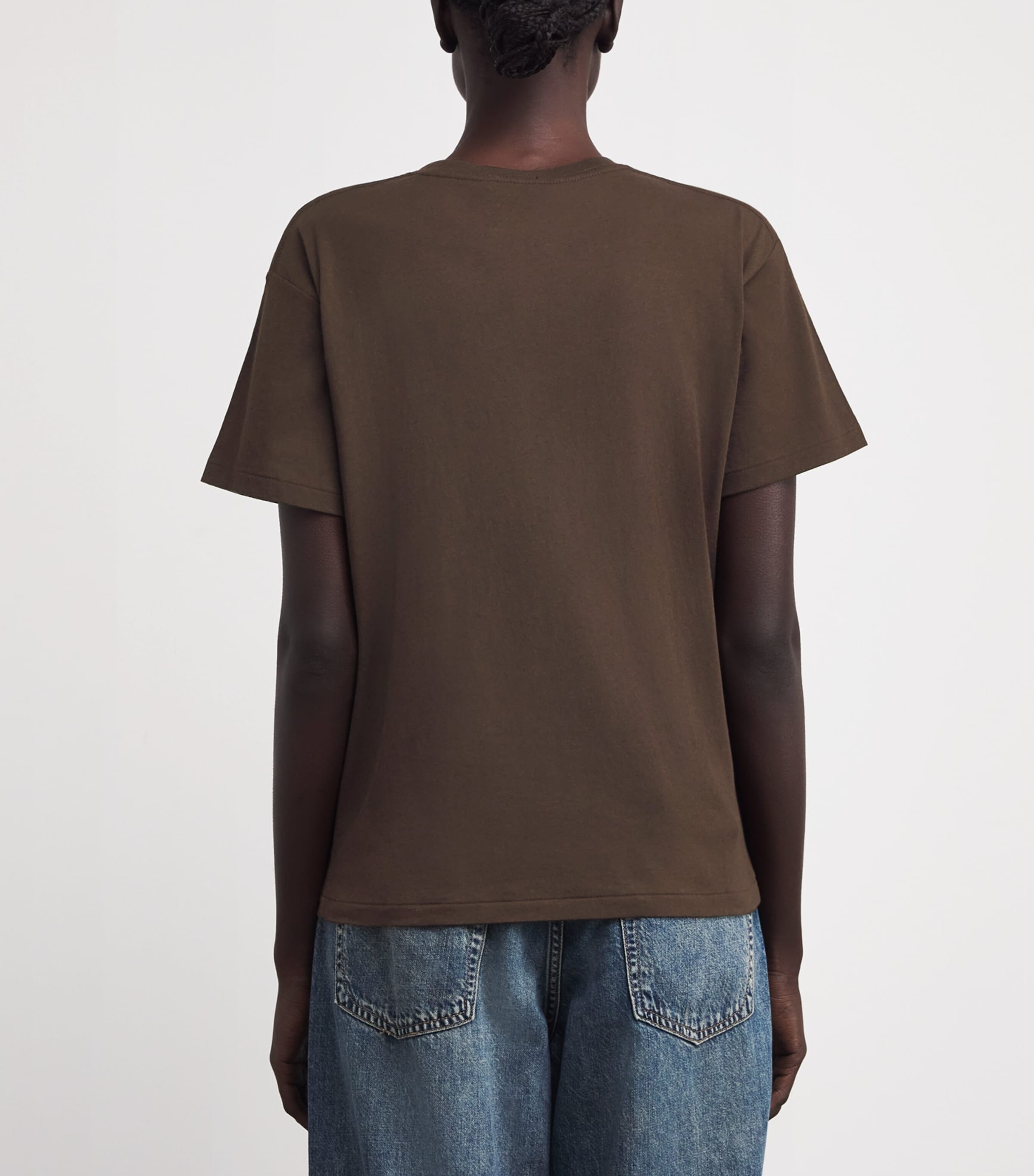 Cotton Polo Bear T-Shirt DARK BROWN Image 4