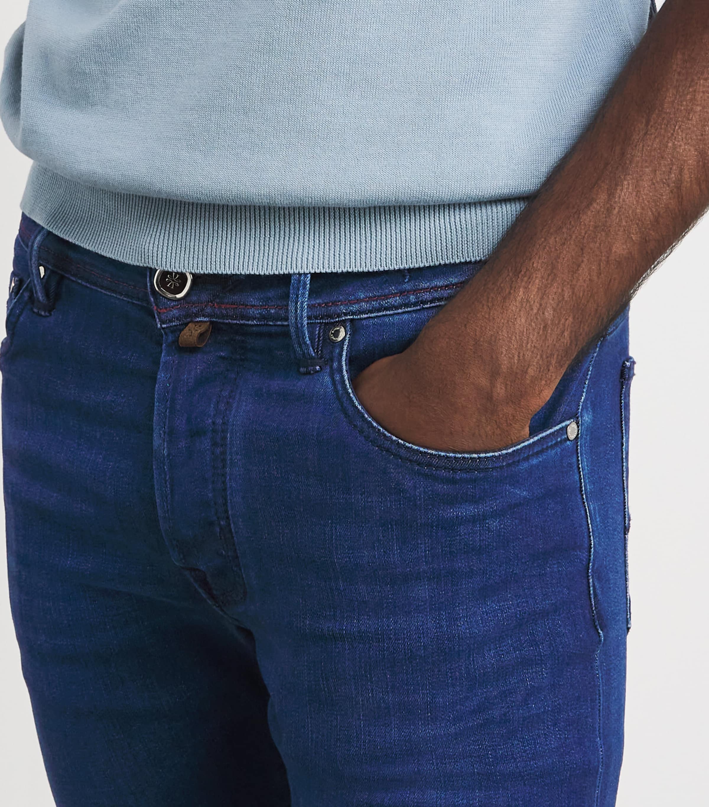 JACOB COHËN Mens Limited Edition Crocodile Skin-Patch Bard Slim Jeans Image 3