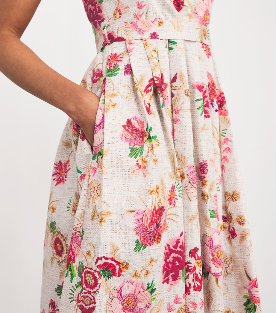 Belted Iris Midi Dress FARINIFERA AOP PINK Image 4