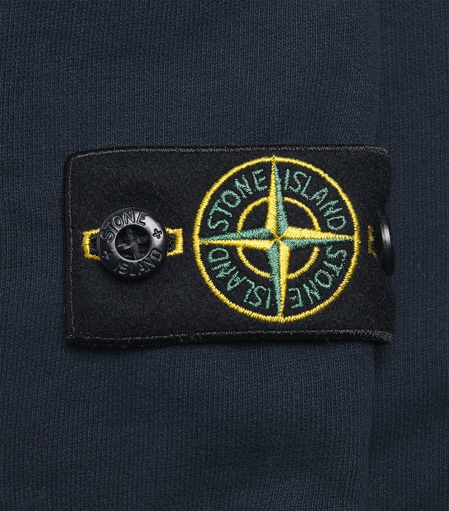 Stone Island Junior Cotton Badge Sweatpants (2-14 Years) Navy Blue Image 2