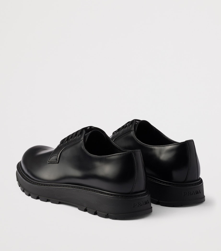 Brushed Leather Flatform Shoes F0002 Image 5