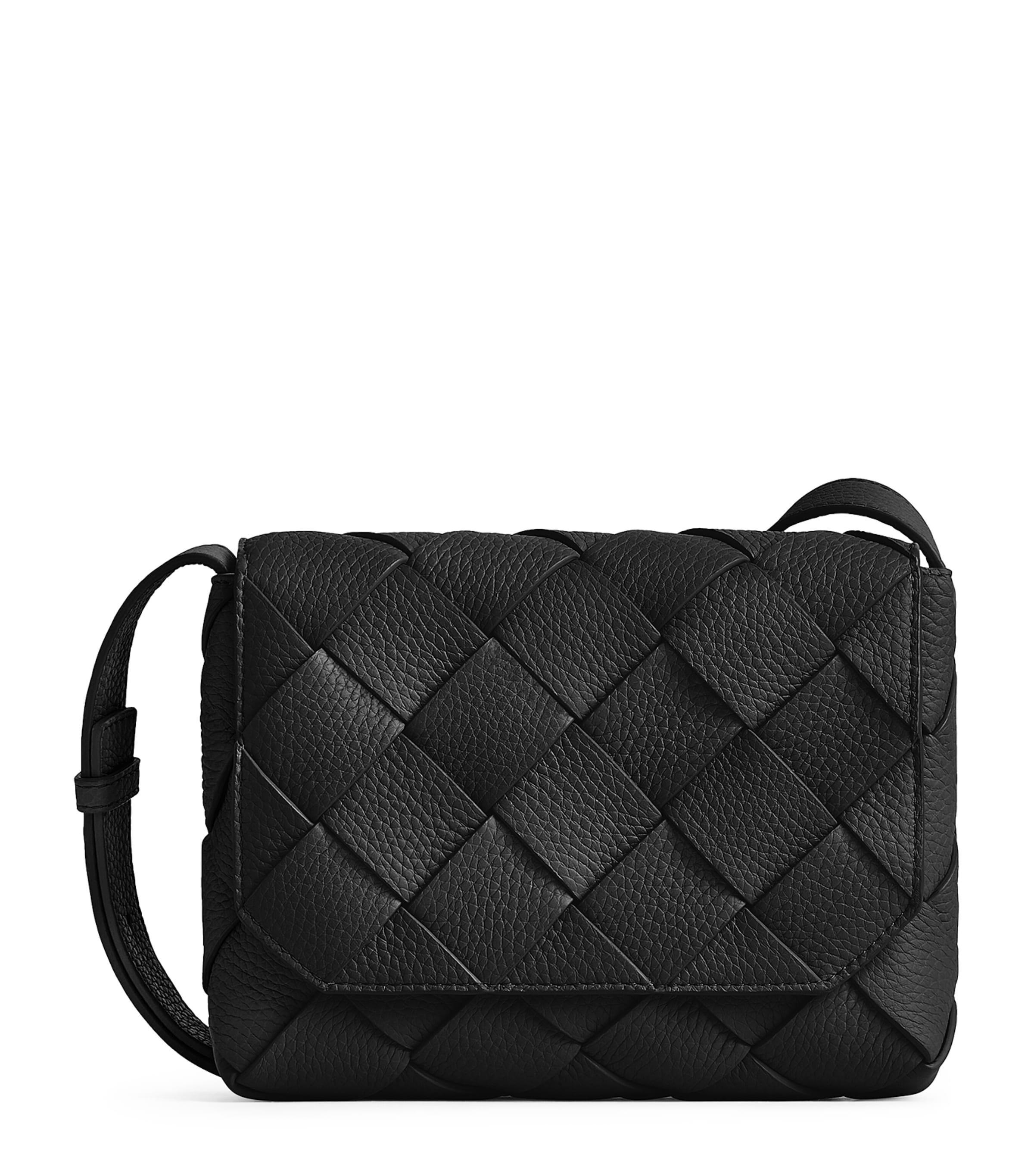 Bottega Veneta Small Leather Diago Cross-body Bag In Grey