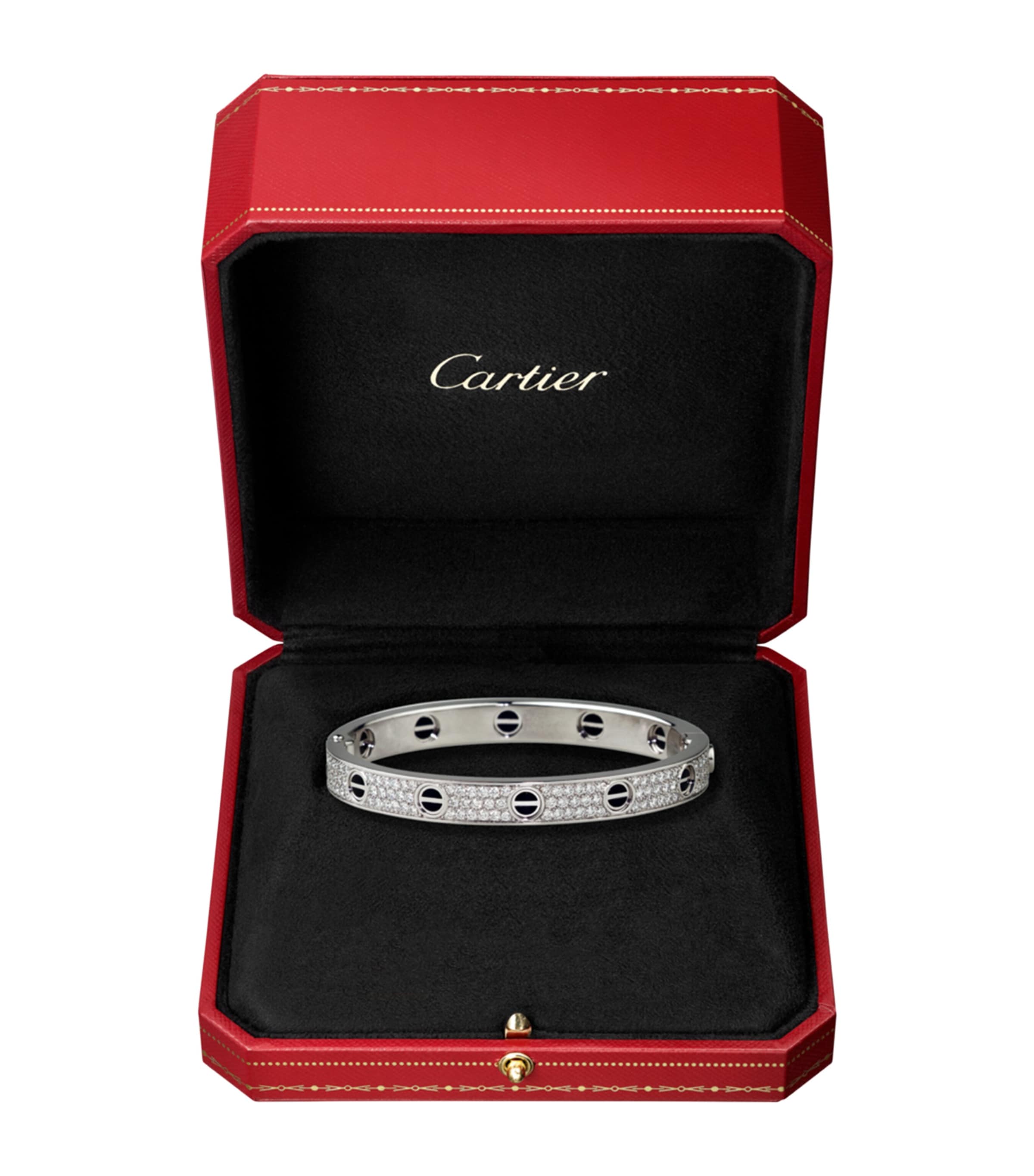 LOVE Classic White Gold and Diamond Ceramic Paved Bracelet WHITE GOLD Image 3