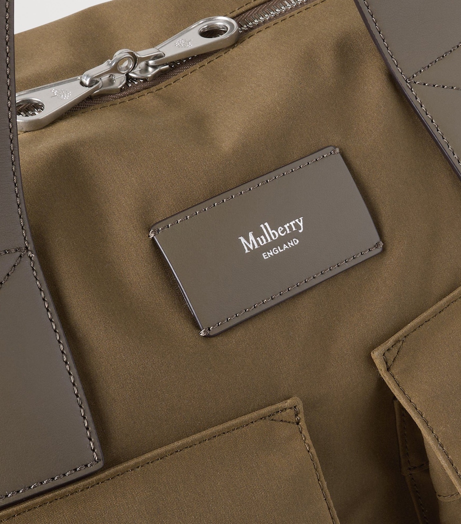 Waxed Cotton Clipper Holdall DARK MOSS Image 5