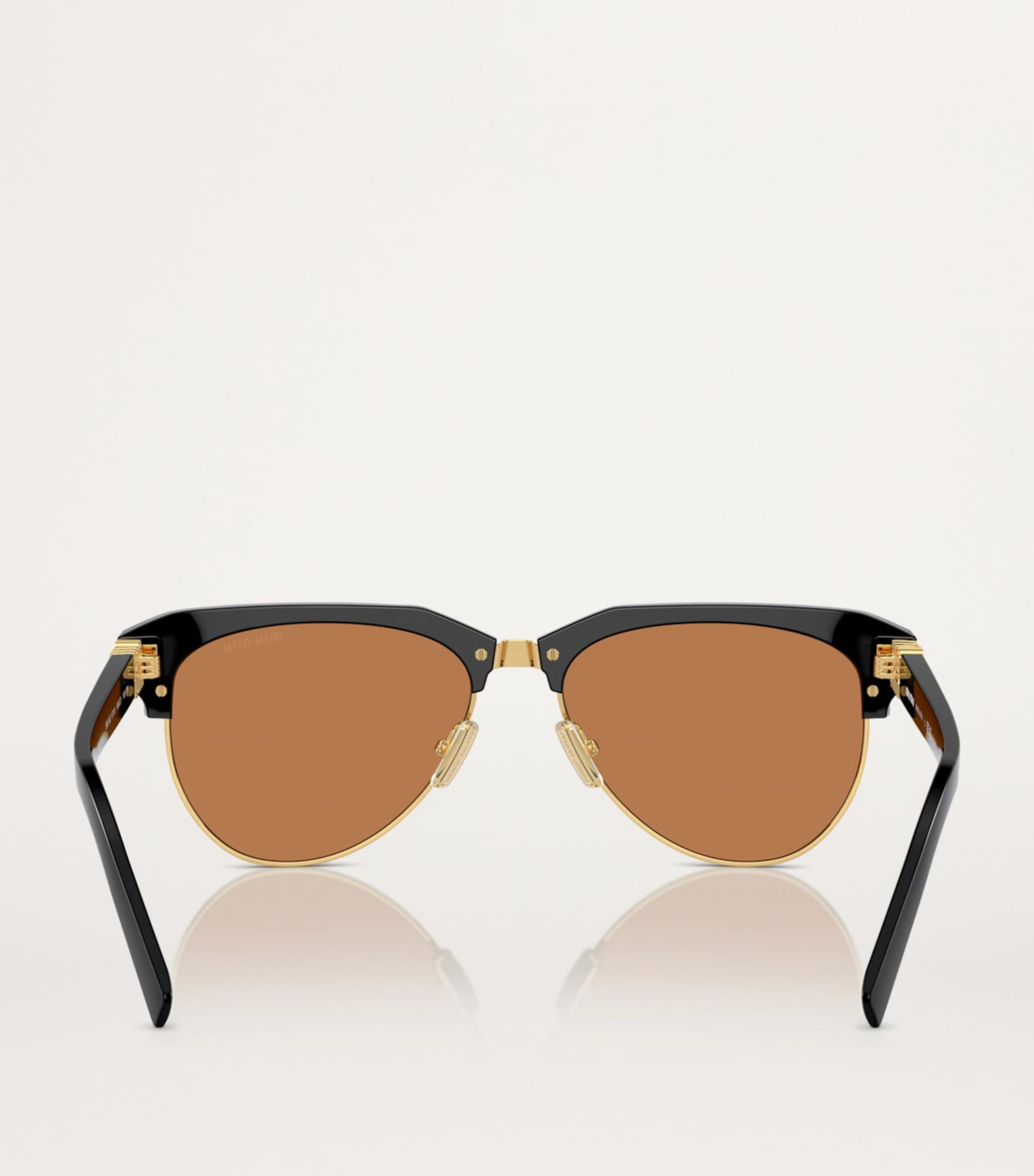 Miu Miu MU 09ZS BLK SHN BRN | Harrods UK