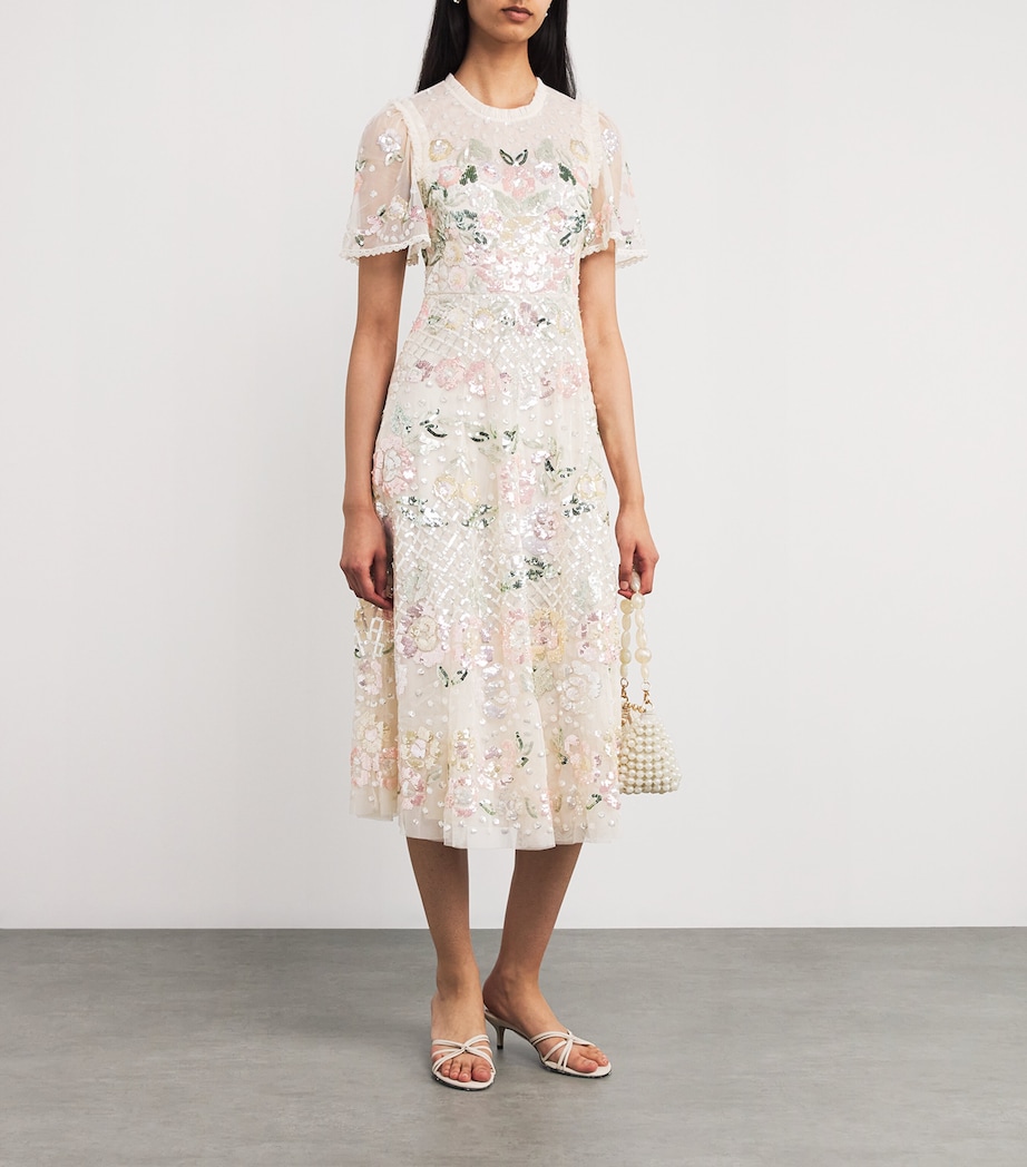 Embellished Rosalie Ballerina Midi Dress CREAM Image 2