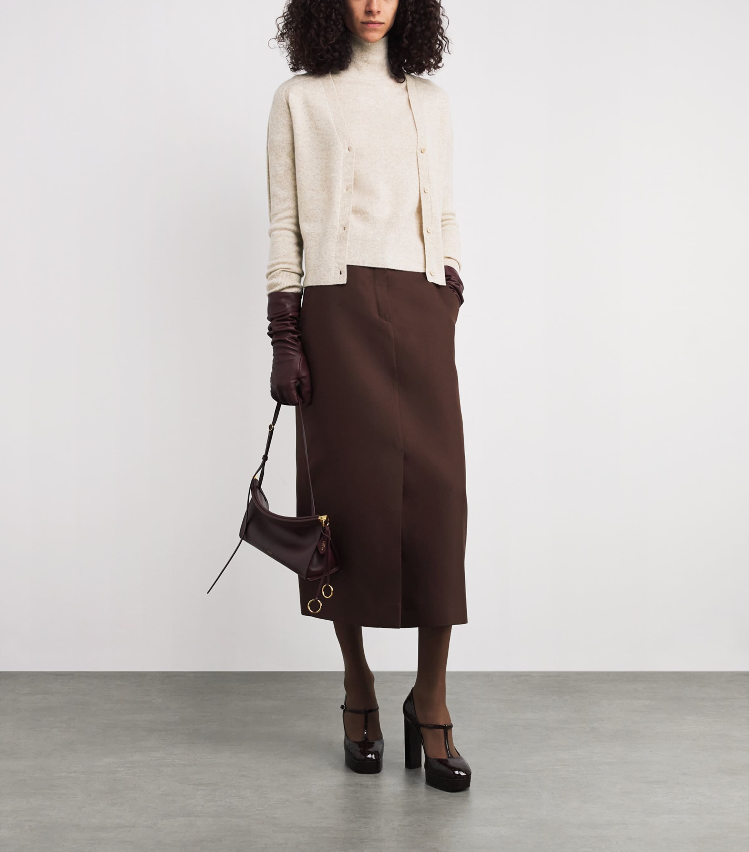 Cashmere Keane Cardigan POWDER Image 2