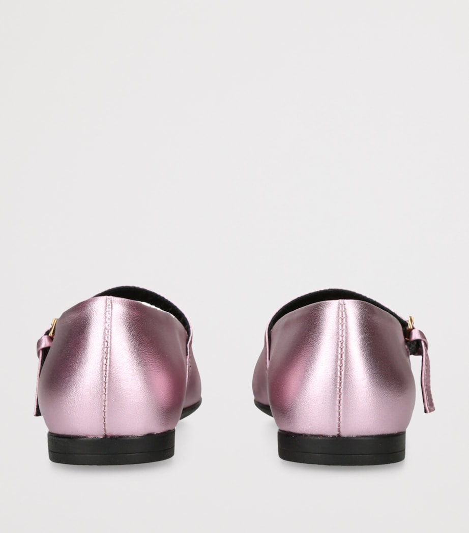 Leather Ballet Flats PINK Image 2