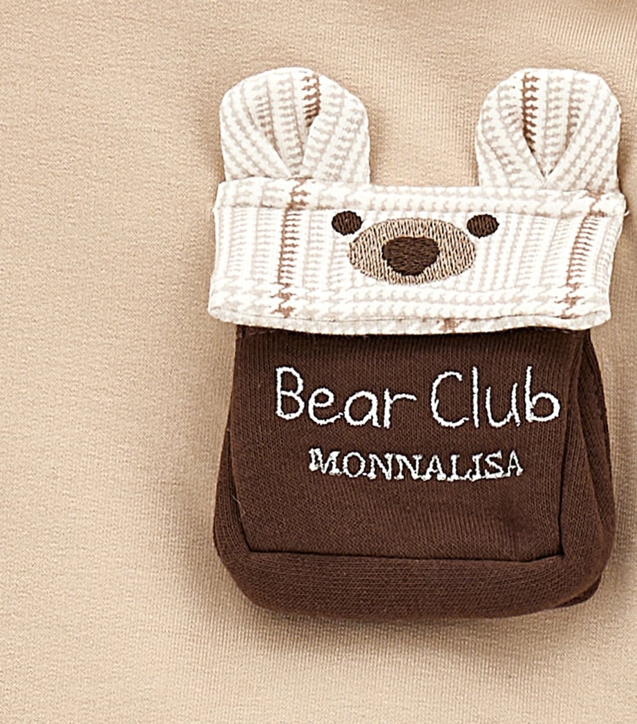 Bear Sweatshirt and Sweatpants Set (6-24 Months) ECRU+CARAMELLO Image 3