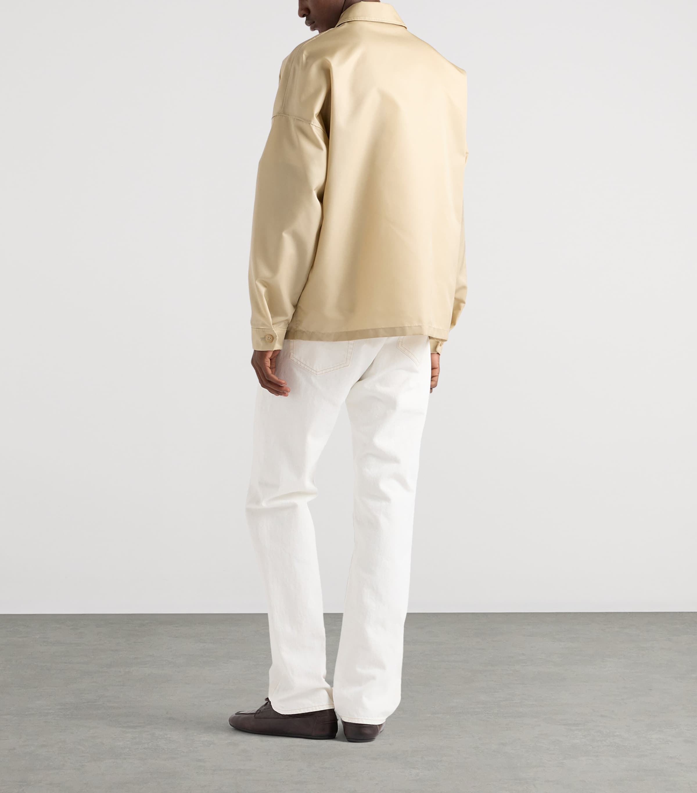 Prada Mens Re-Nylon Jacket Neutral Image 4
