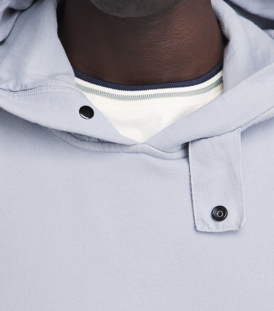Stone Island Mens Organic Cotton Compass Hoodie Image 3