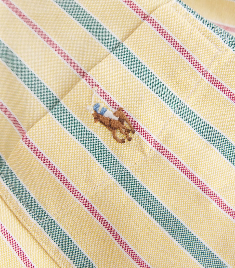 Cotton Stripe Oxford Shirt YELLOW Image 5