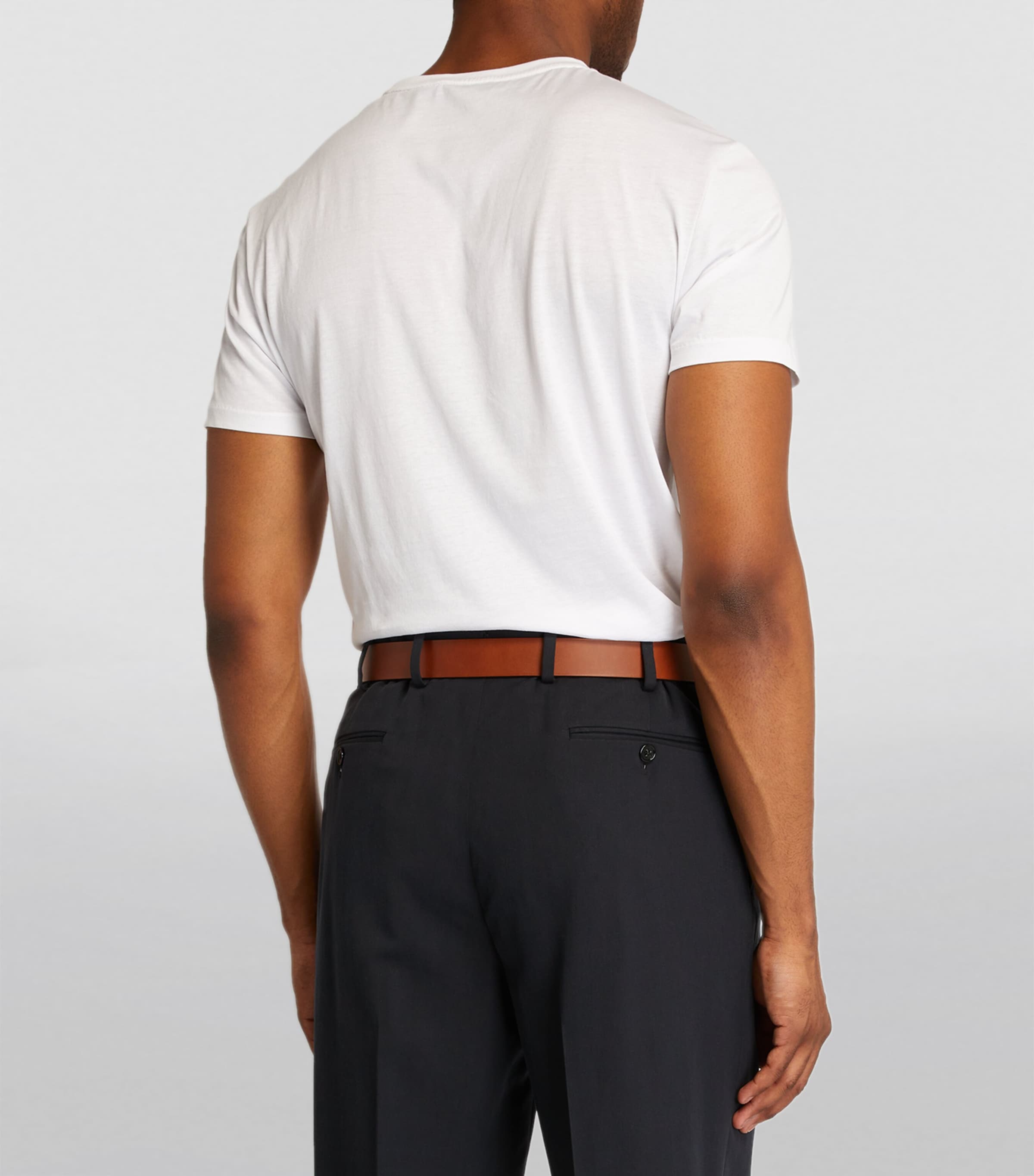 Leather RL Belt TAN Image 3