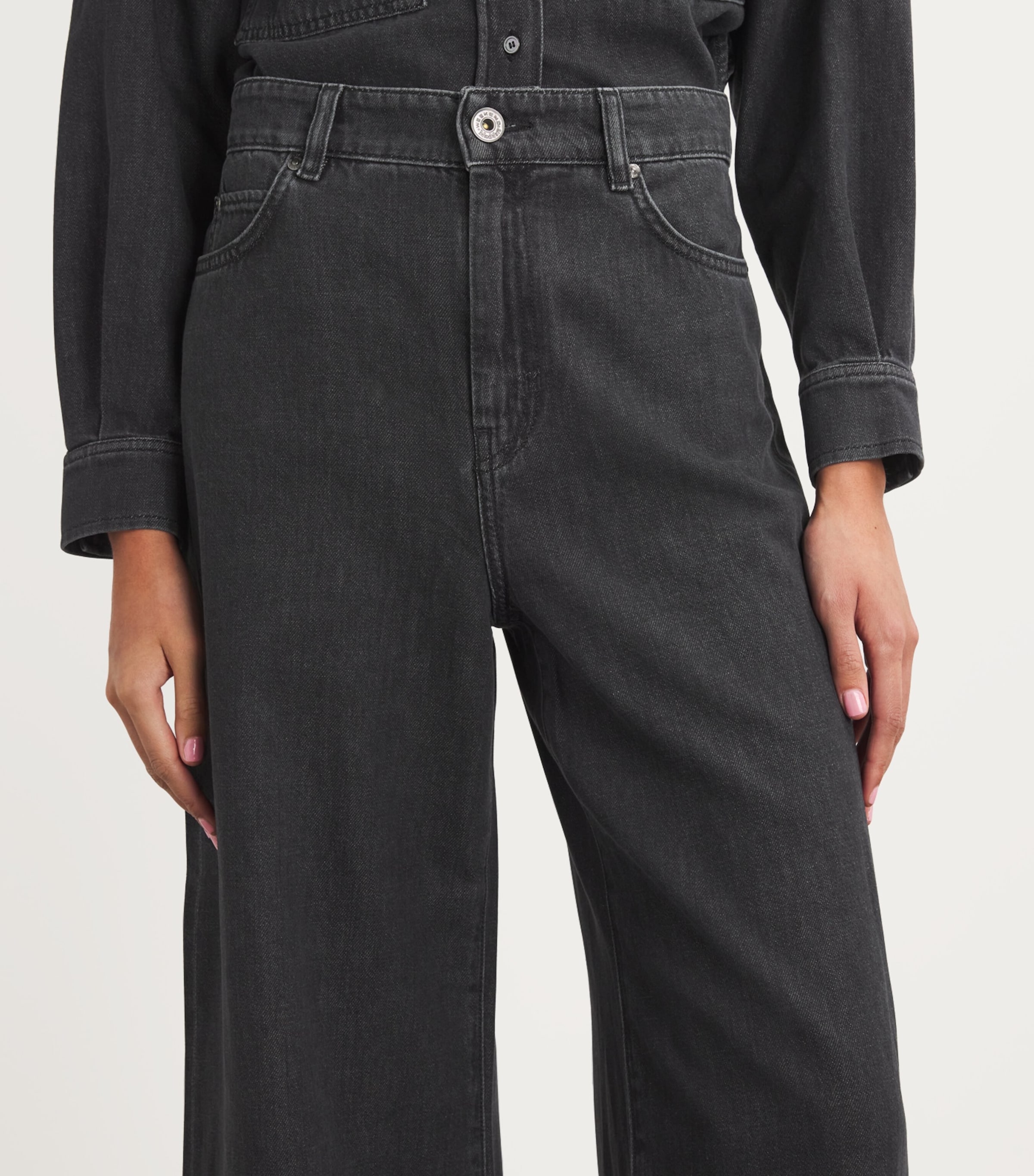 Wide-Leg Jeans BLACK Image 6