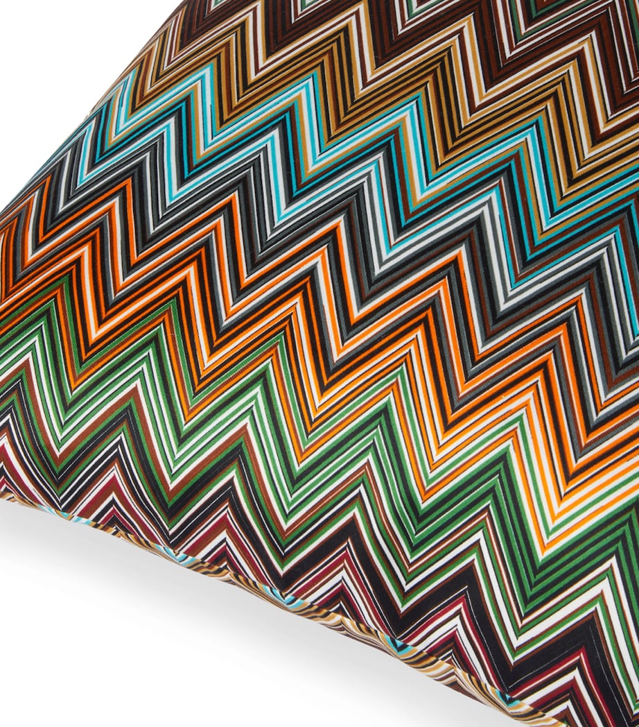 Jarris Chevron Cushion (50cm x 50cm) 159 ORANGE MULTI Image 2