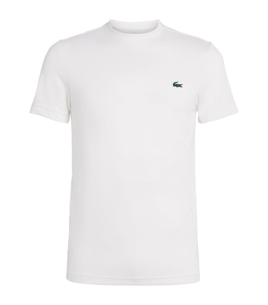 Lacoste Mens x Novak Djokovic Tennis T-Shirt White Image 1