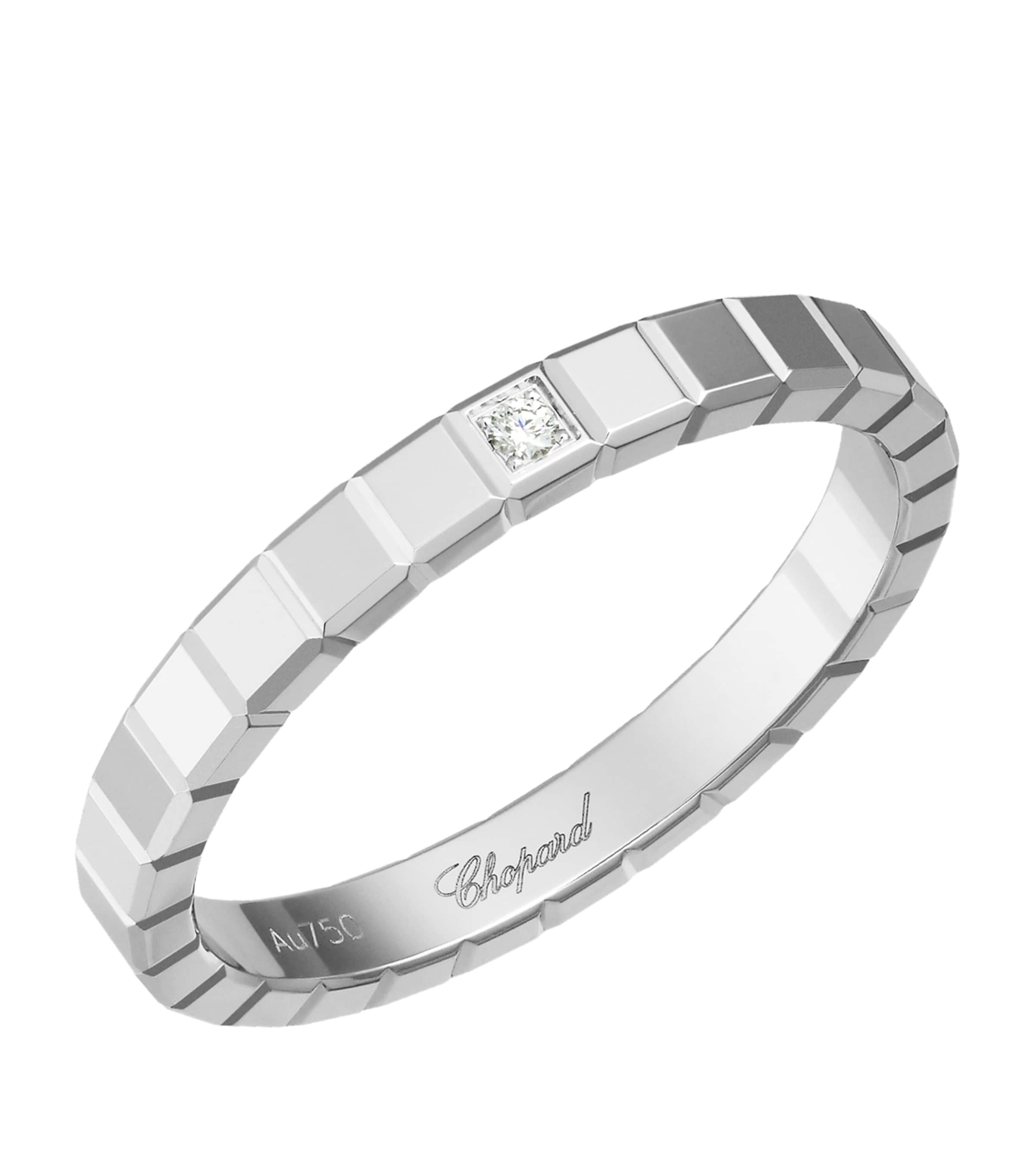 White Gold and Diamond Ice Cube Ring 18K WHITE GOLD Image 1