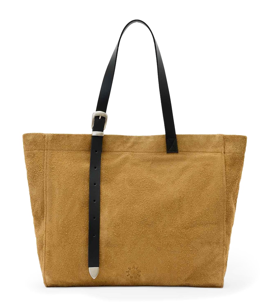 AllSaints Suede Belt Haven Tote Bag Biscuit Brown Image 1
