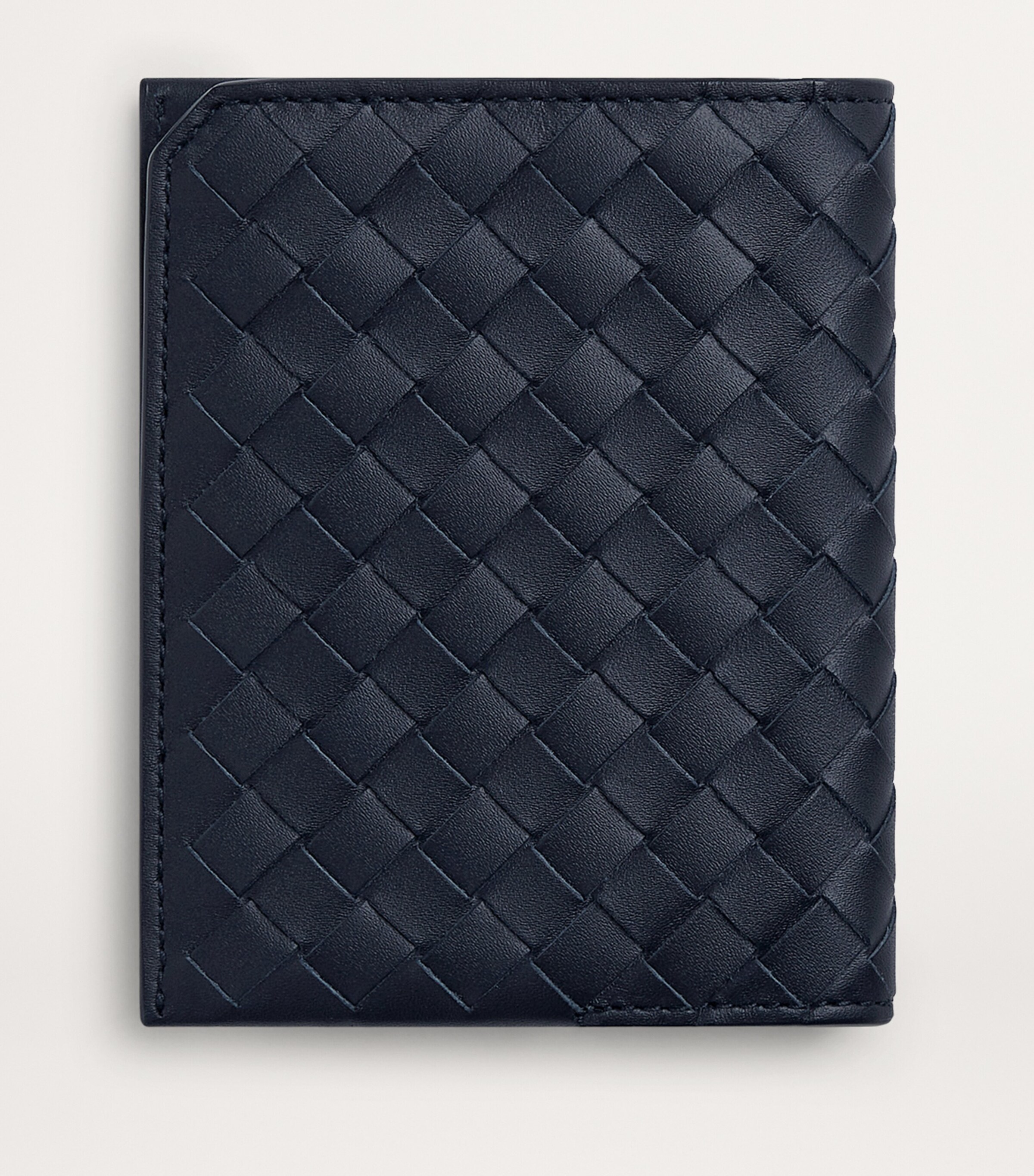Bottega Veneta Leather Intrecciato Flap Card Holder Image 2