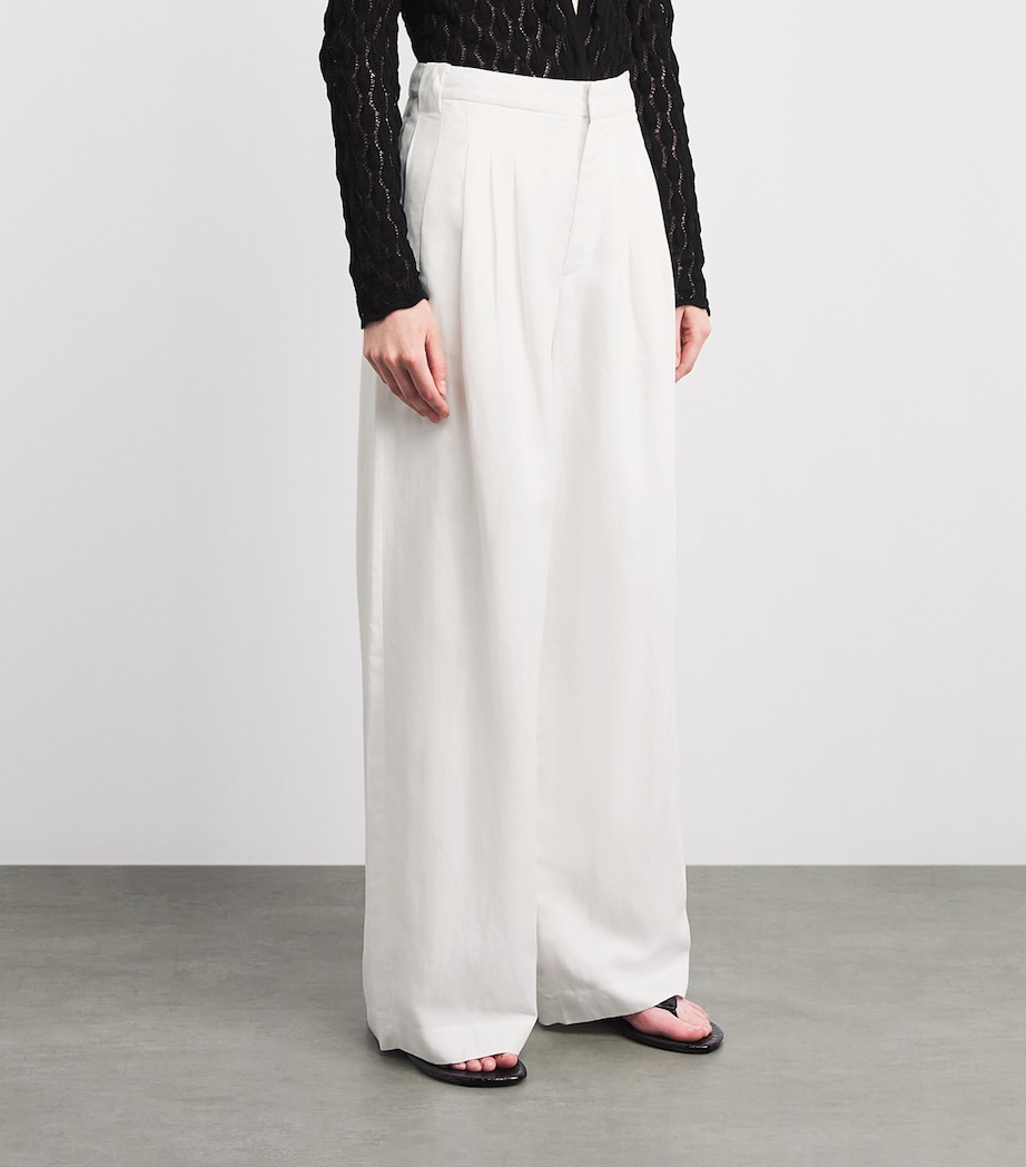 Rag & Bone Womens Chappell Wide-Leg Trousers White Image 4