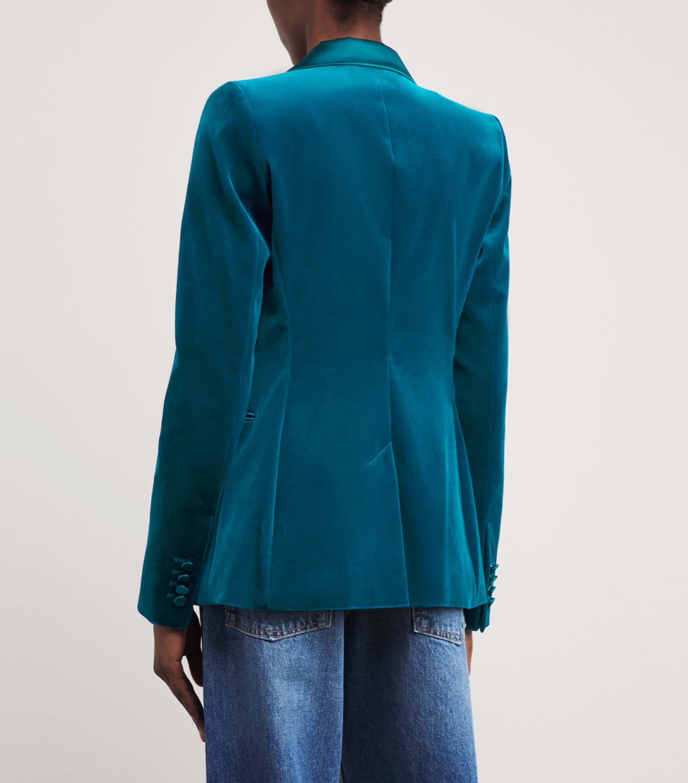 Velvet Blazer P489 BLUE BIRD Image 4