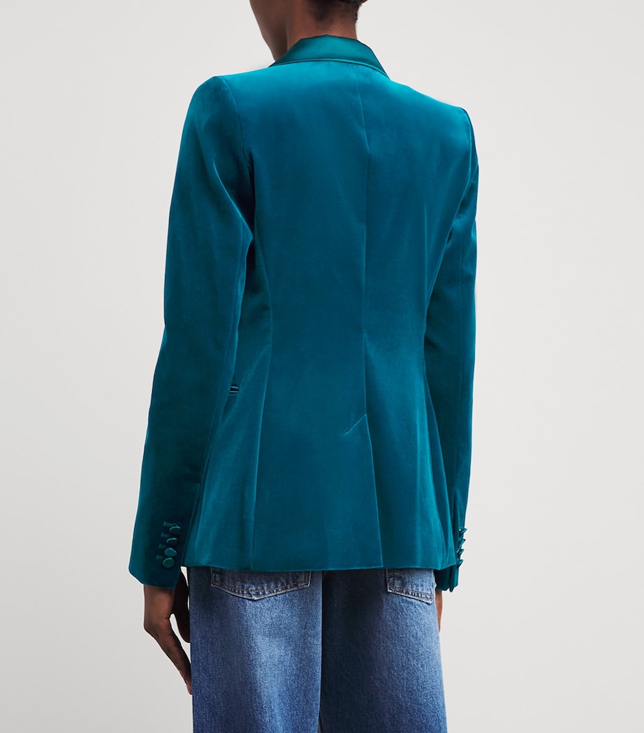 Velvet Blazer P489 BLUE BIRD Image 4