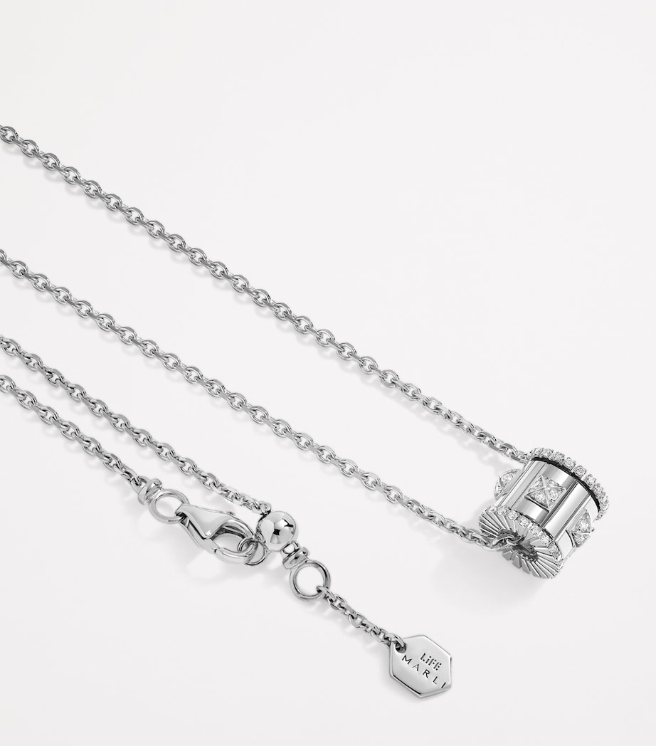 White Gold and Diamond LIFE Necklace WHITE GOLD Image 2