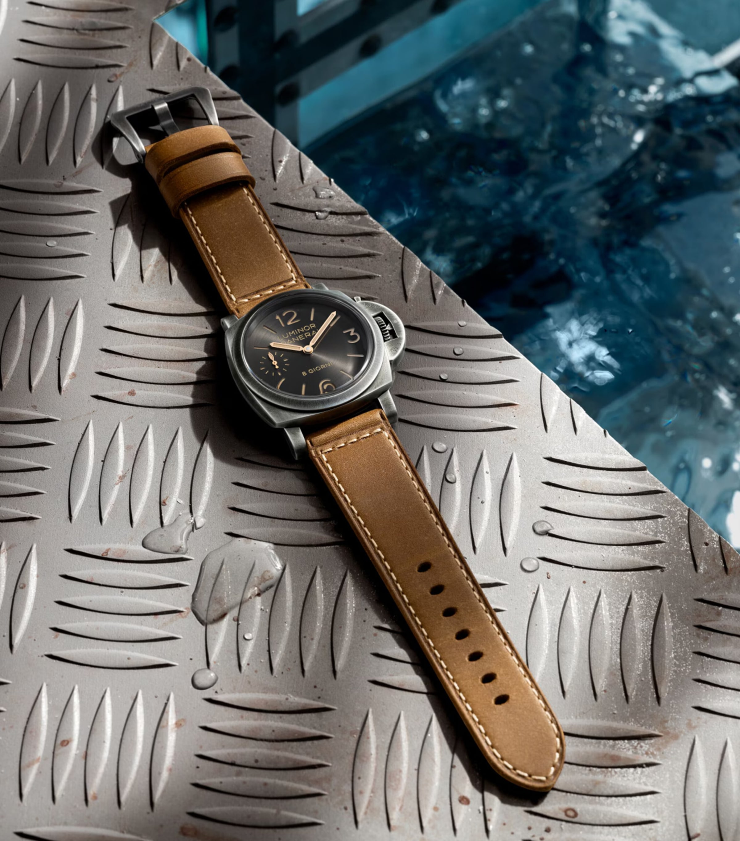 Panerai Stainless Steel Luminor 8 Giorni Watch 44mm Grey Image 7