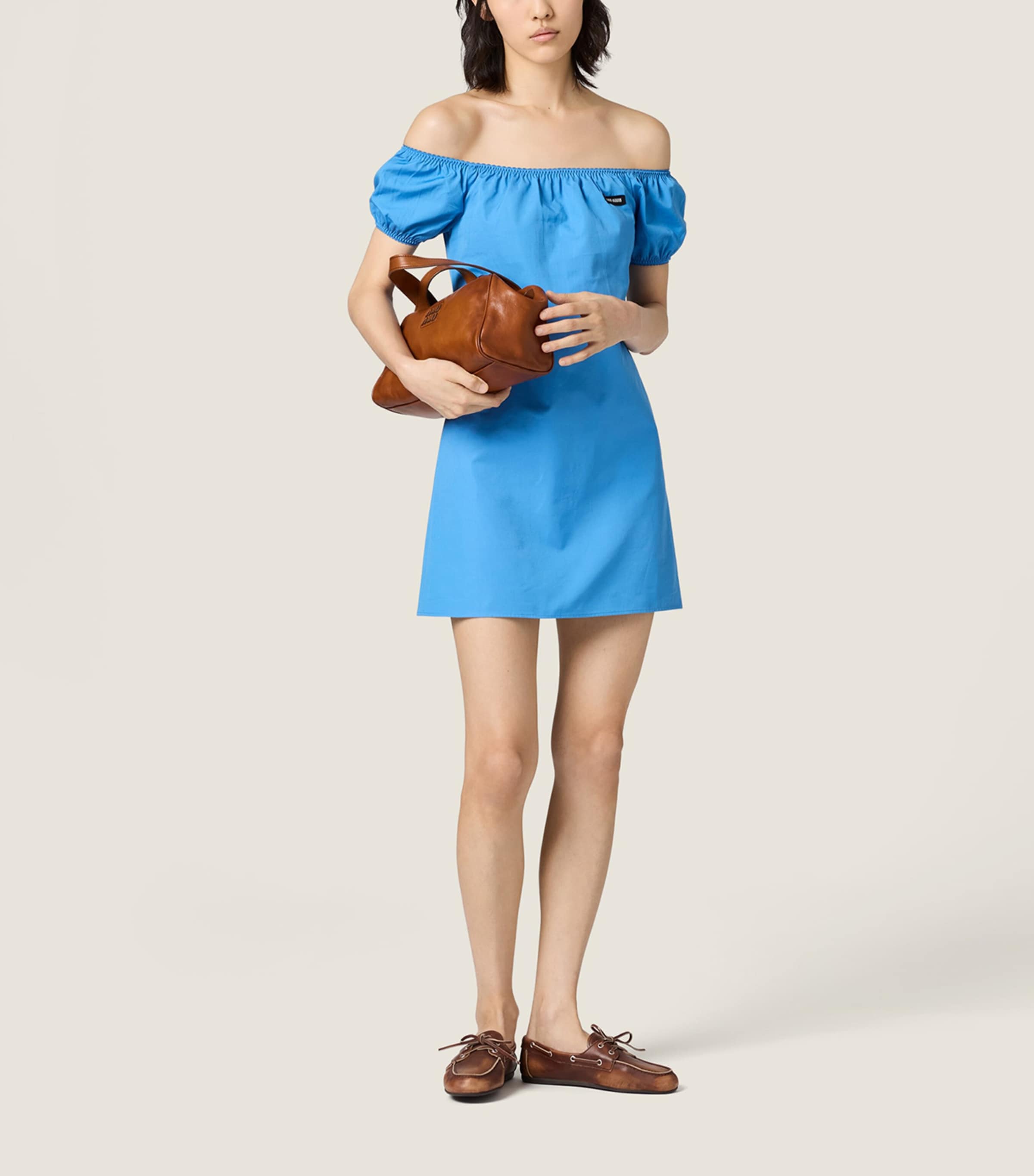 Miu Miu Womens Cotton Poplin Mini Dress Image 2
