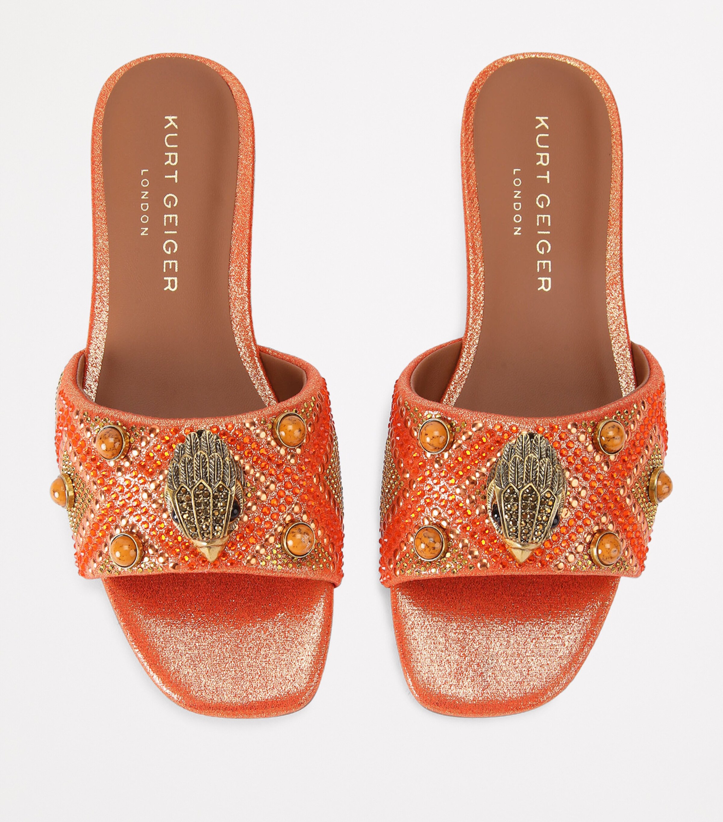 Kurt Geiger London Embellished Kensington Sandals Red Comb Image 4