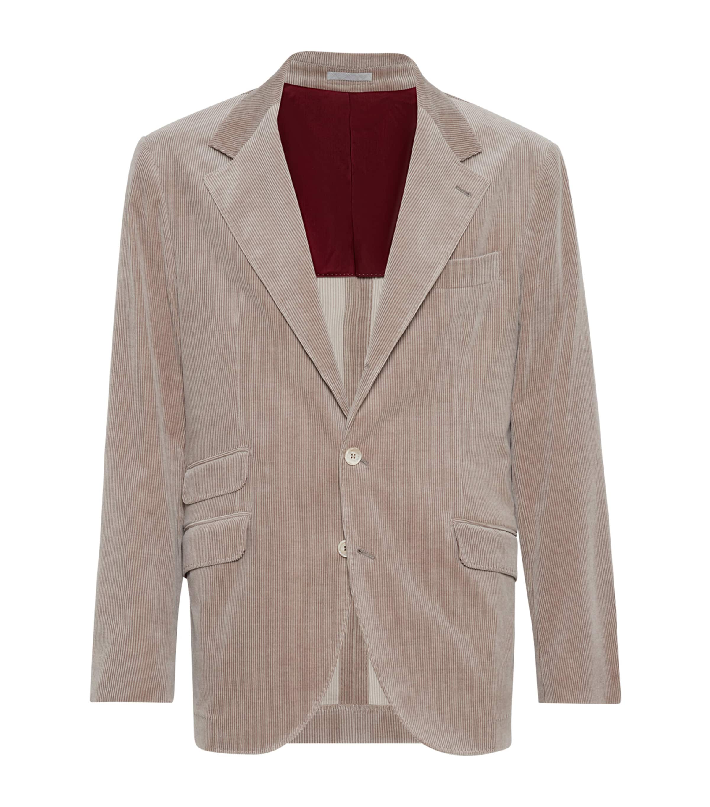 Brunello Cucinelli Corduroy Cavallo Blazer In Neutral