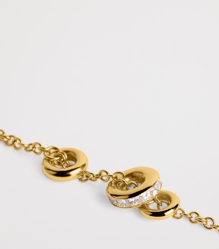 Yellow Gold and Diamond Gravity Necklace YELLOW GOLD Image 4